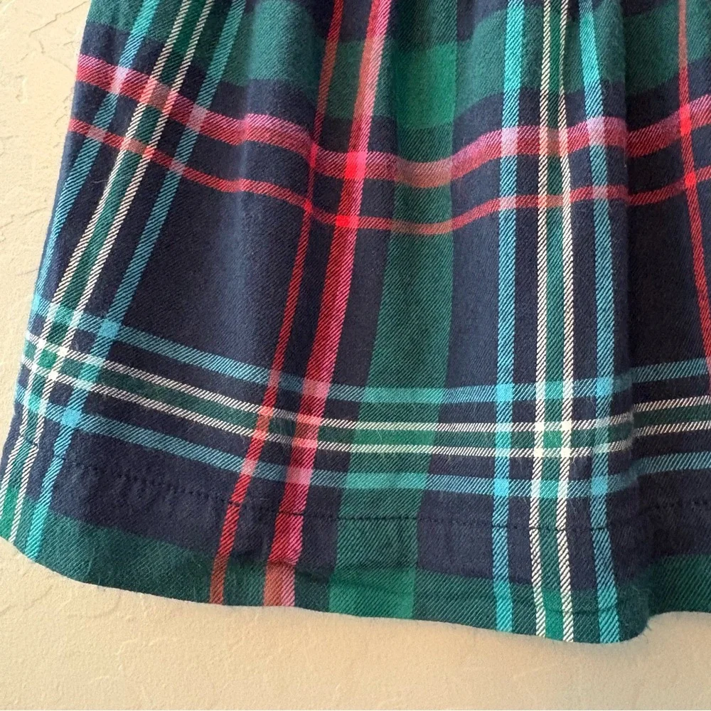 Gymboree green, blue, pink and red plaid print girls skirt size XS 4